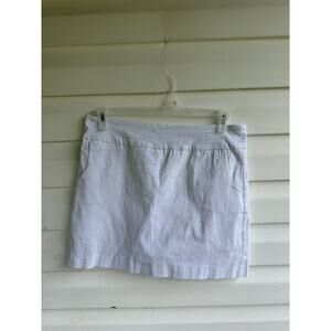 Zac & Rachel Pull On Women 12 Skort Skirt Athliesure Golf Pockets Stretch White